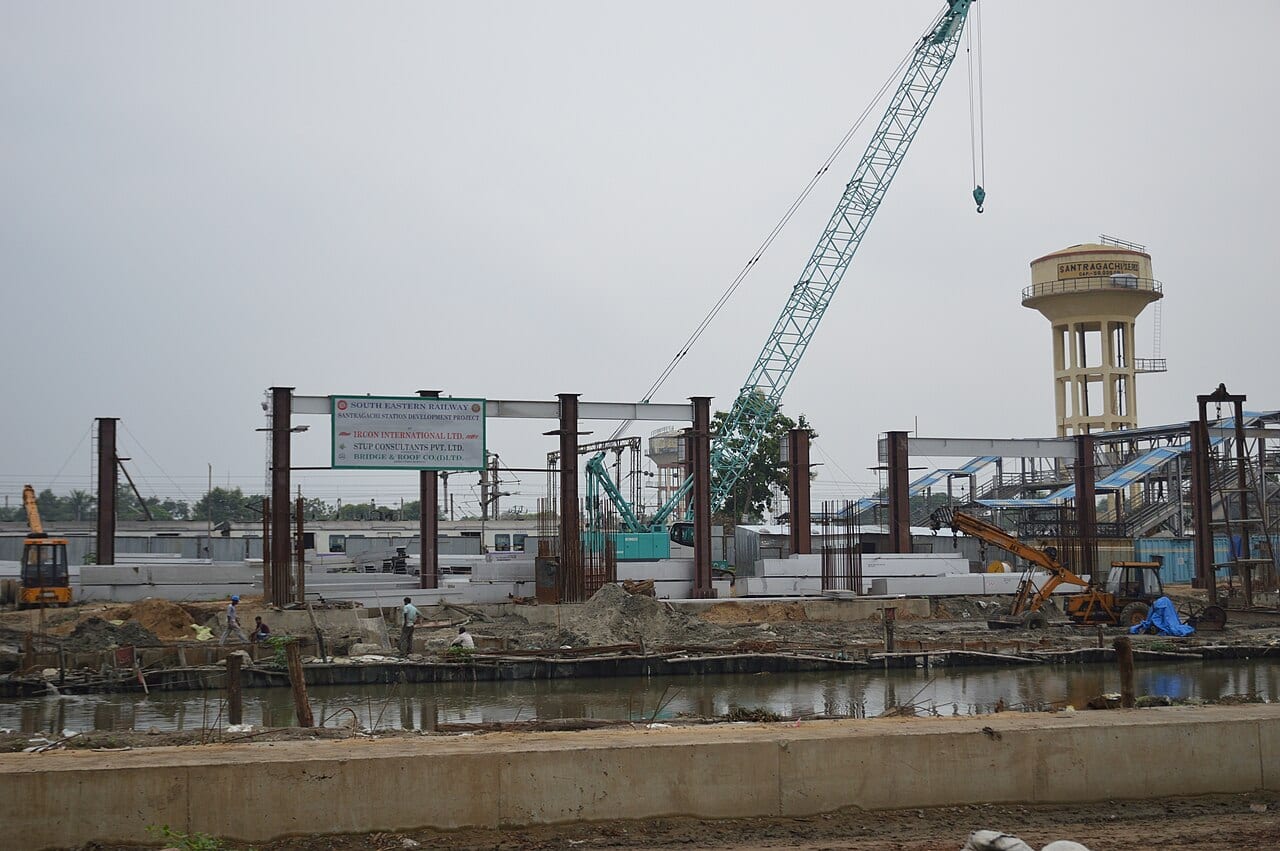 Construction work in Howrah, West Bengal