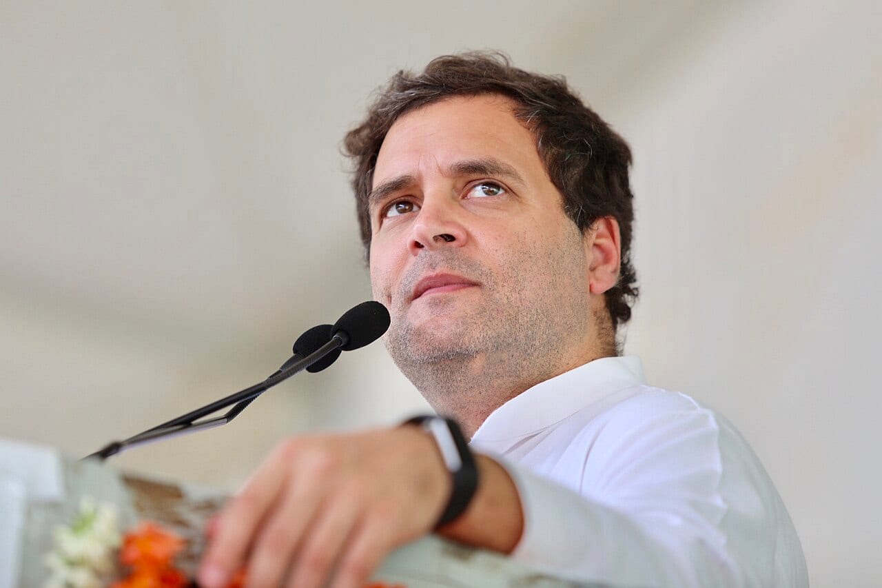 Rahul Gandhi speaking at an event in Karnataka (file photo)