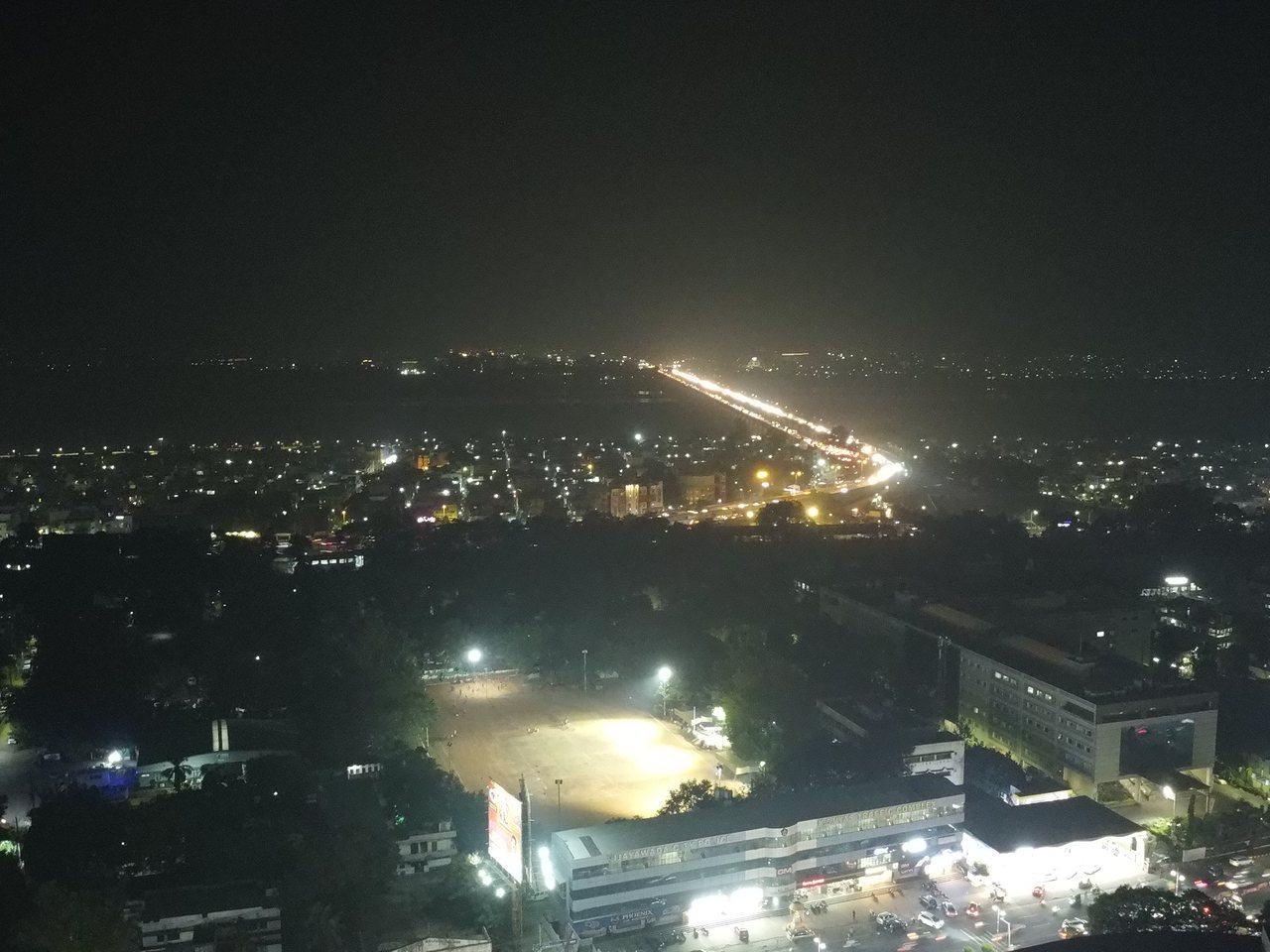 Vijayawada city lights at night, Andhra Pradesh (file photo)