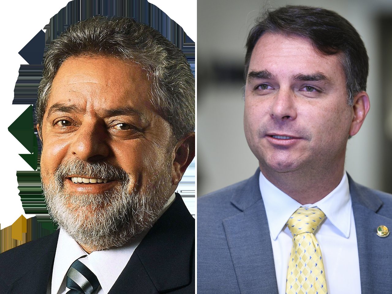 Luiz Inácio Lula da Silva and Flávio Bolsonaro (file photo)