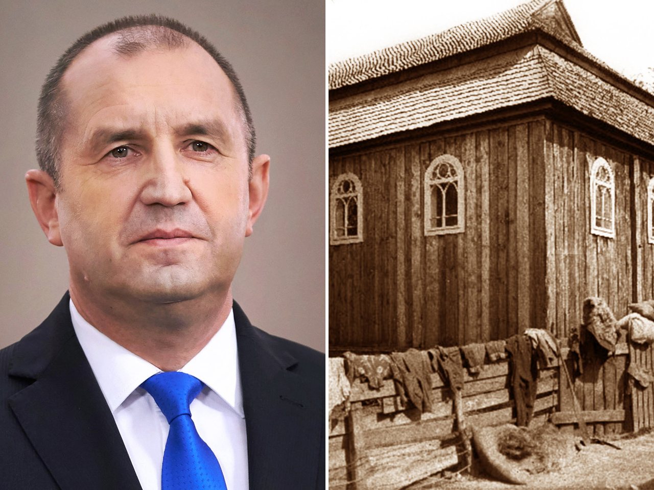 Bulgarian Prime Minister Rumen Radev and the Ukrainian city of Lutsk (file photos)