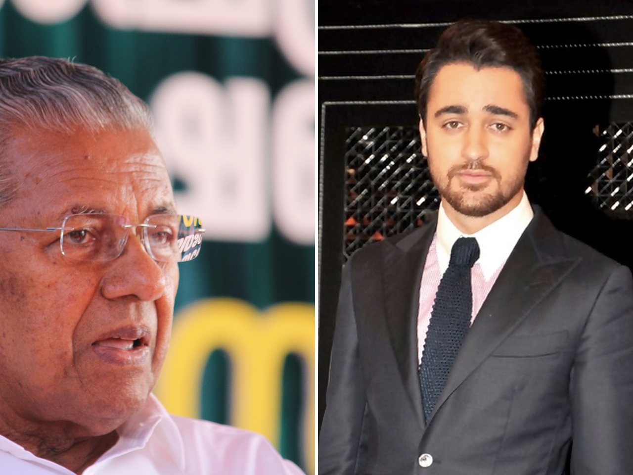 Former Kerala chief minister Pinarayi Vijayan and actor Imran Khan (file photo)