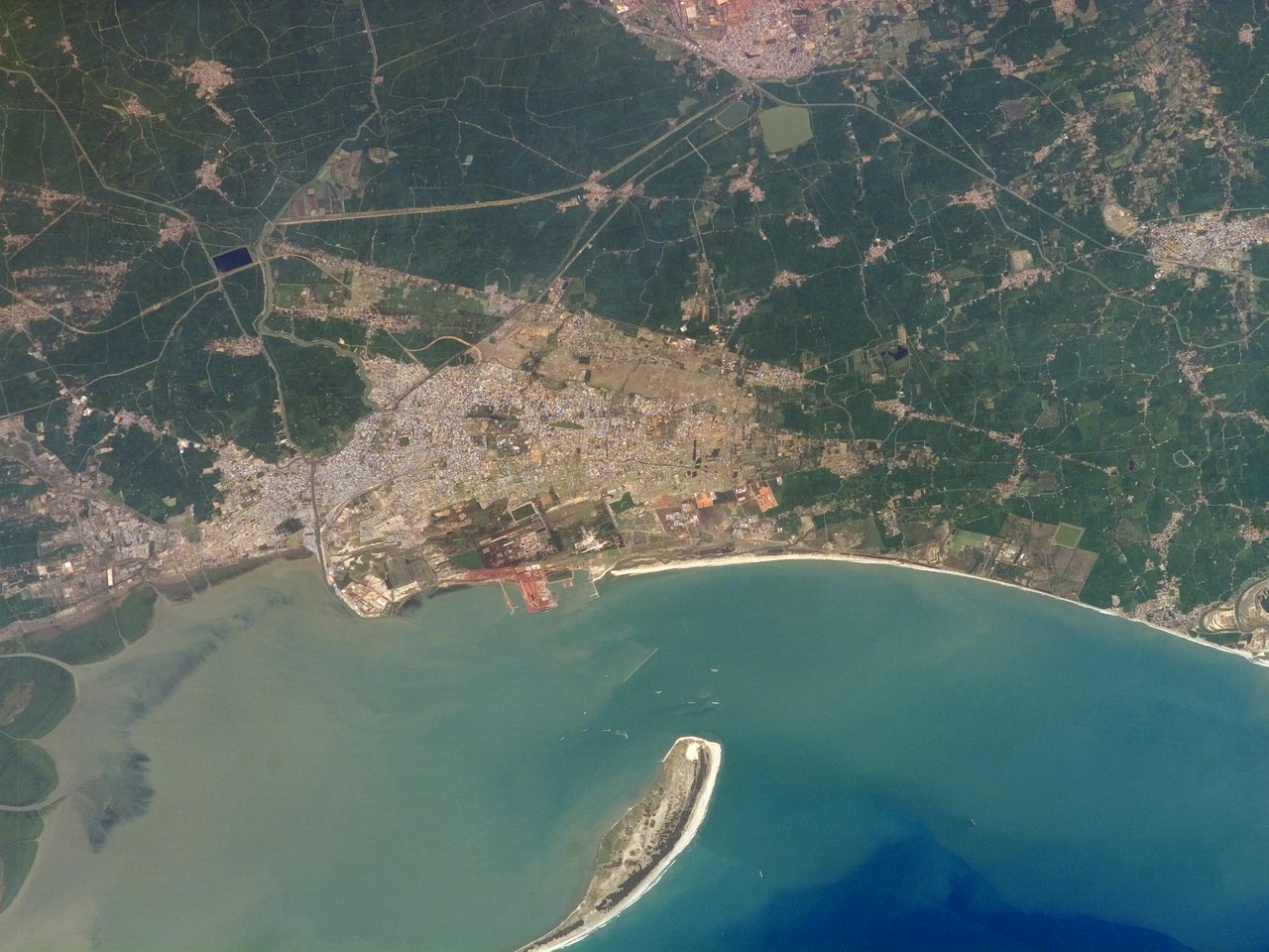 The Kakinada coast in Andhra Pradesh, seen from space (file photo)