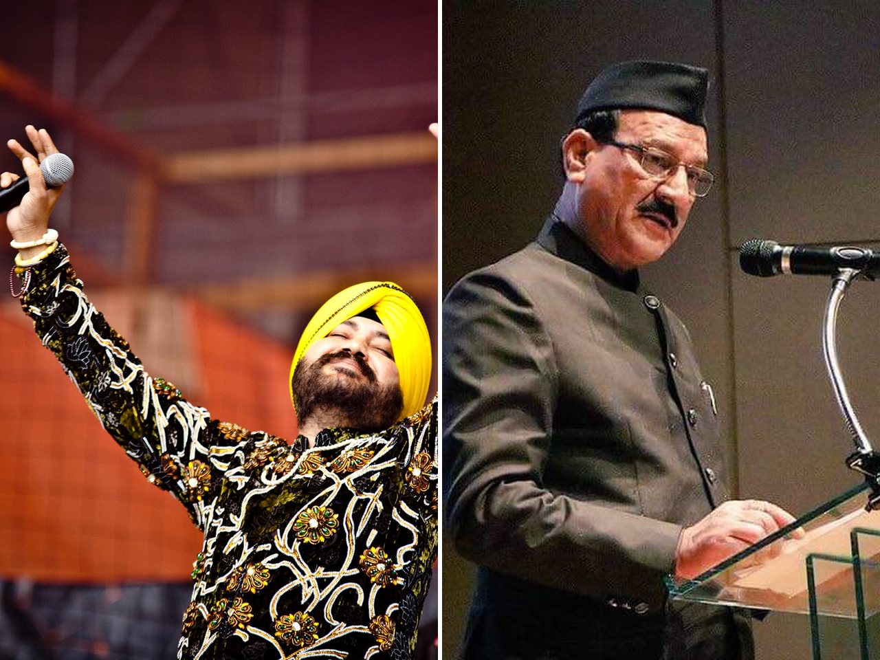 गायक दलेर मेहंदी और उत्तराखंड के मंत्री सुबोध उनियाल (फाइल फोटो) (फ़ाइल फ़ोटो)