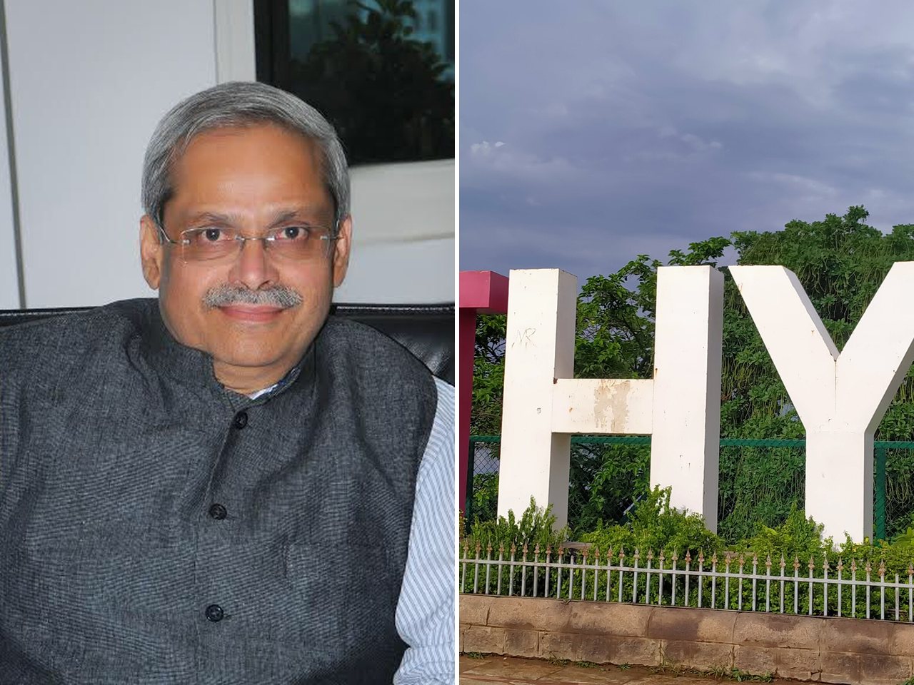 Economist Parakala Prabhakar and Tank Bund in Hyderabad (file photos)