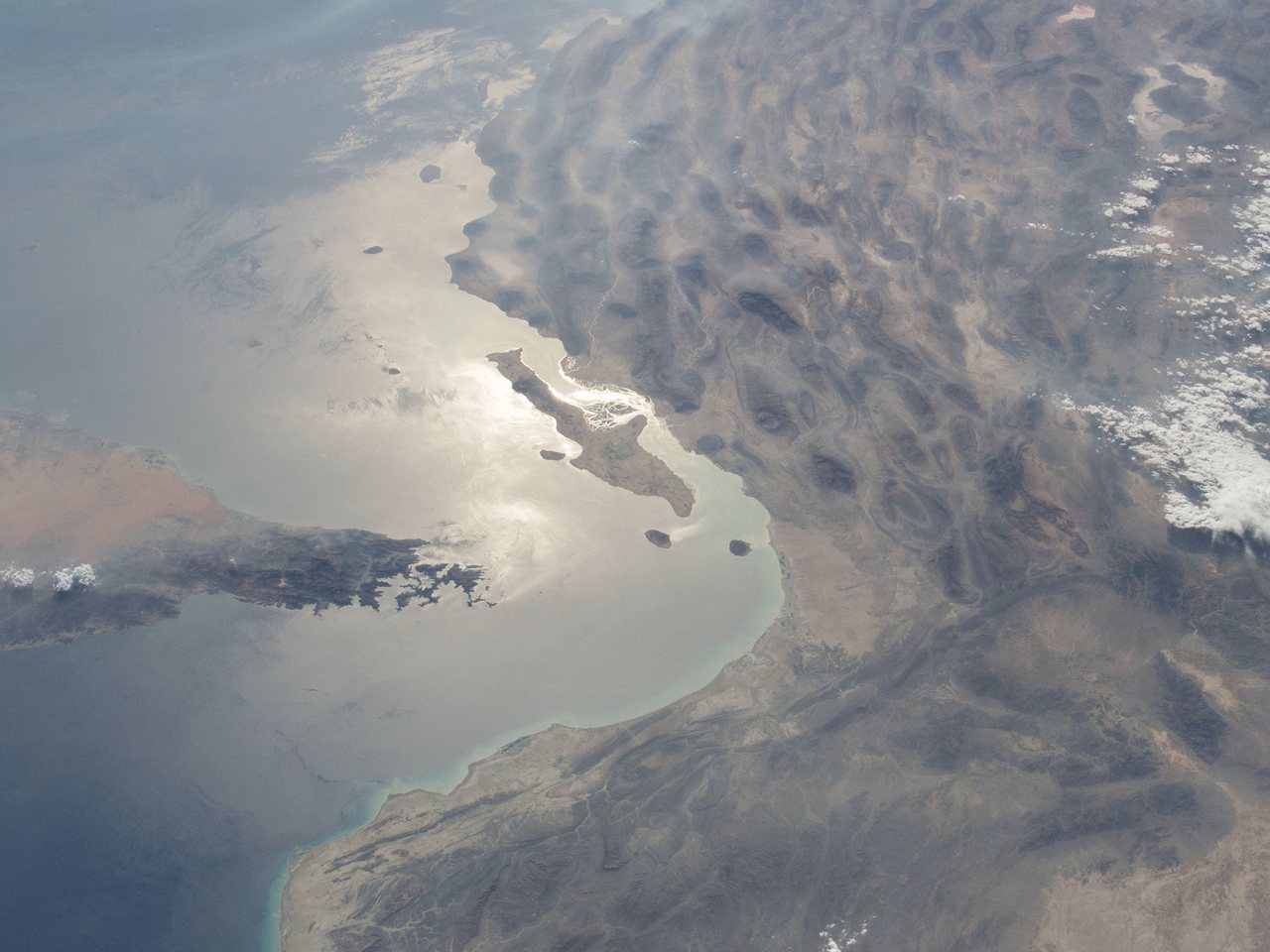 The Strait of Hormuz seen from Oman's Musandam peninsula (file photo)
