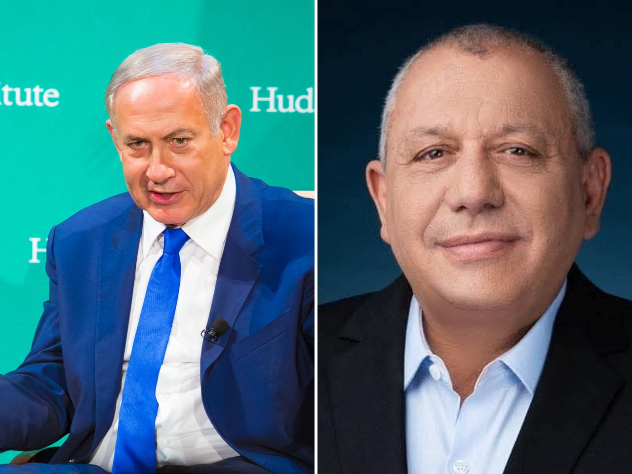 Israeli Prime Minister Benjamin Netanyahu and opposition leader Gadi Eisenkot (file photo)