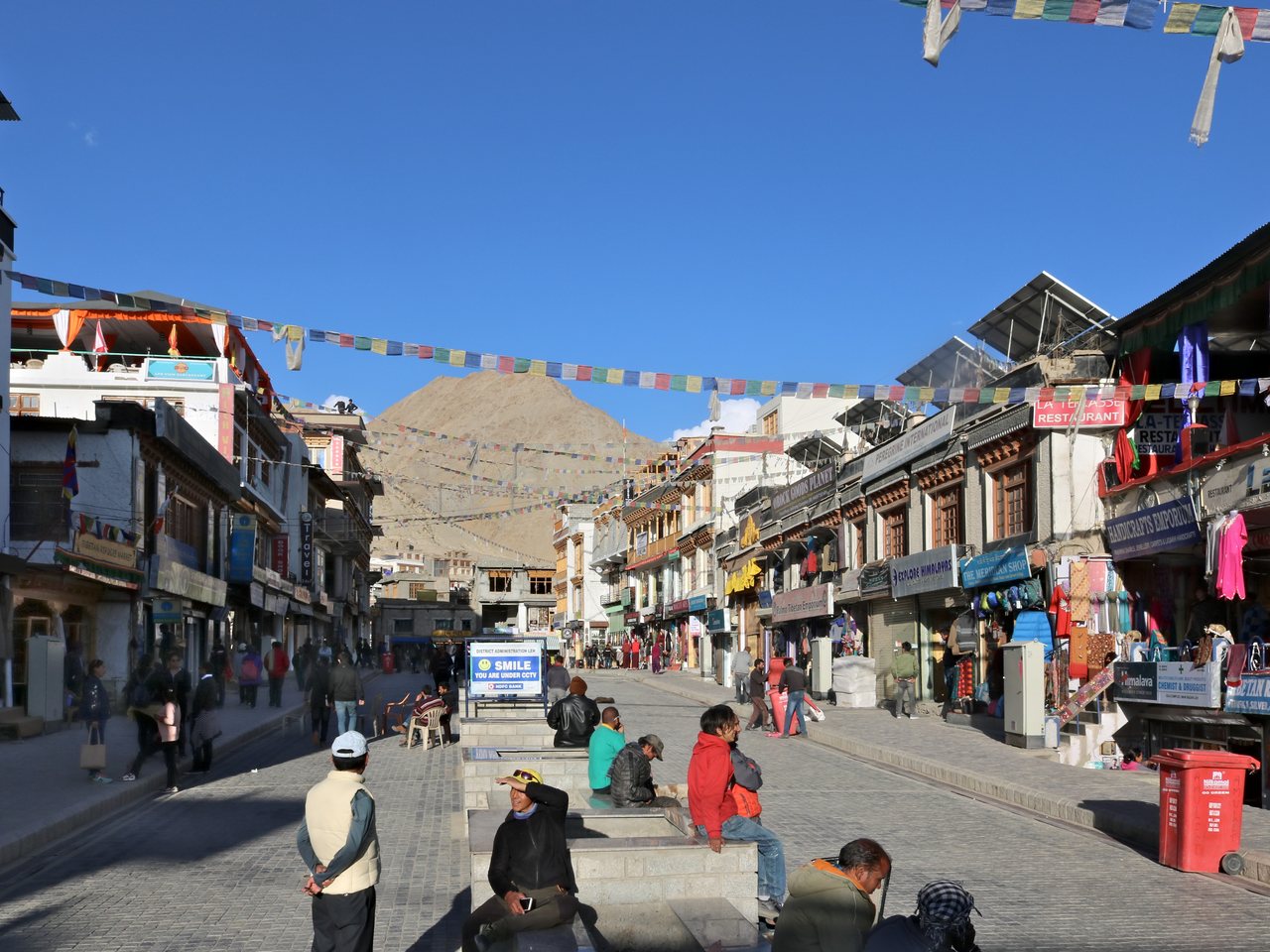 The main market street in Leh, Ladakh (file photo)