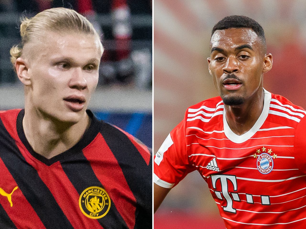 Manchester City striker Erling Haaland and Liverpool midfielder Ryan Gravenberch (file photos)