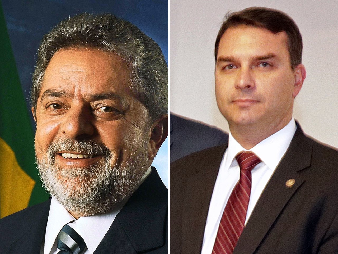 Brazilian President Luiz Inácio Lula da Silva and Senator Flávio Bolsonaro (file photos)