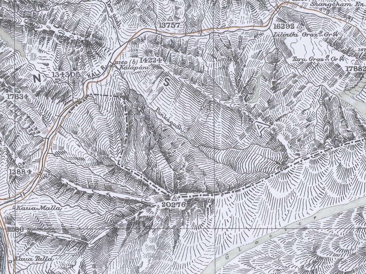 An old survey map of the Kalapani area (file photo)