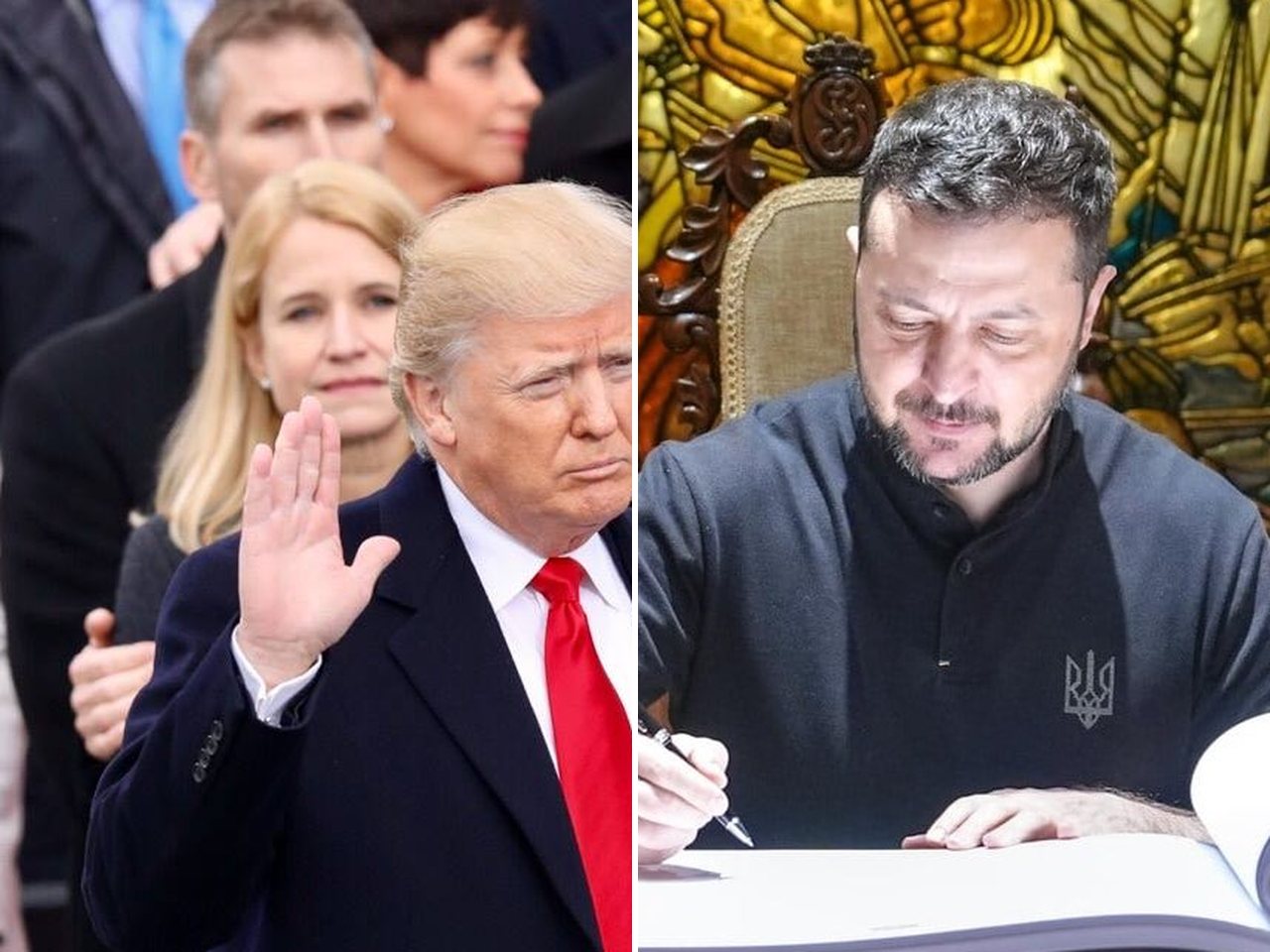 US President Donald Trump and Ukrainian President Volodymyr Zelenskyy (file photos)
