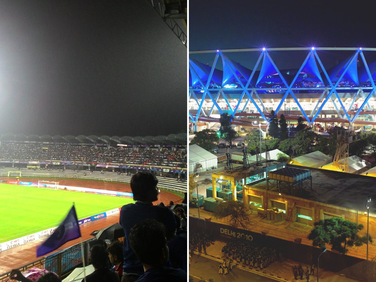 Mohun Bagan Super Giant crest and Jawaharlal Nehru Stadium, New Delhi (file photos)