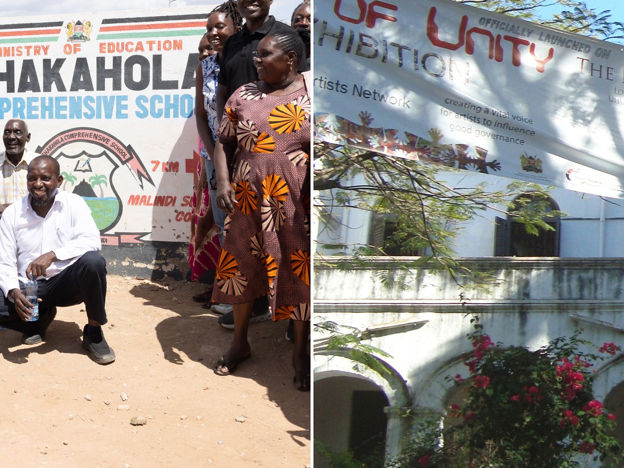 Shakahola in Kilifi County, and the Mombasa Law Courts (file photos)