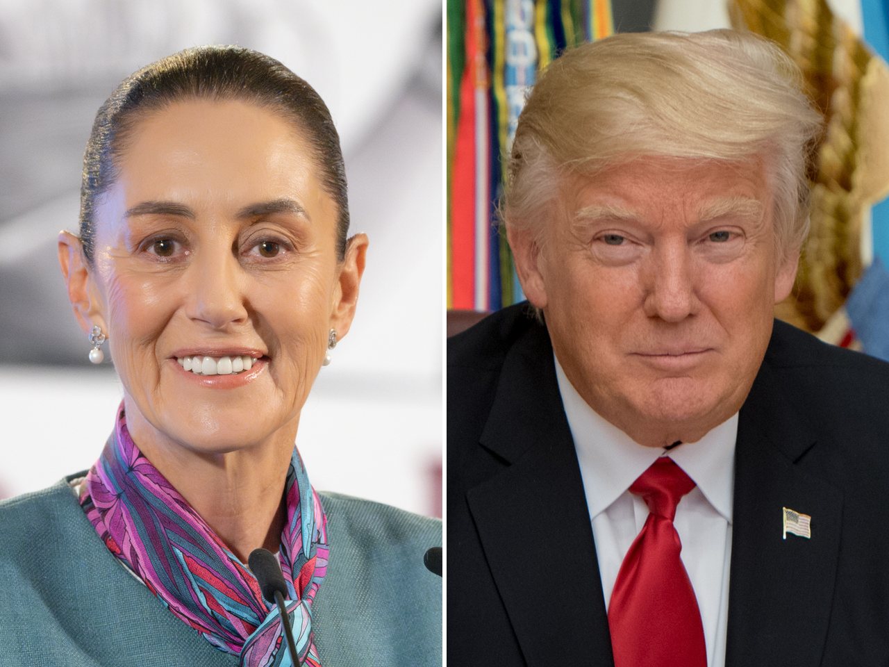 Mexican President Claudia Sheinbaum and US President Donald Trump (file photos)