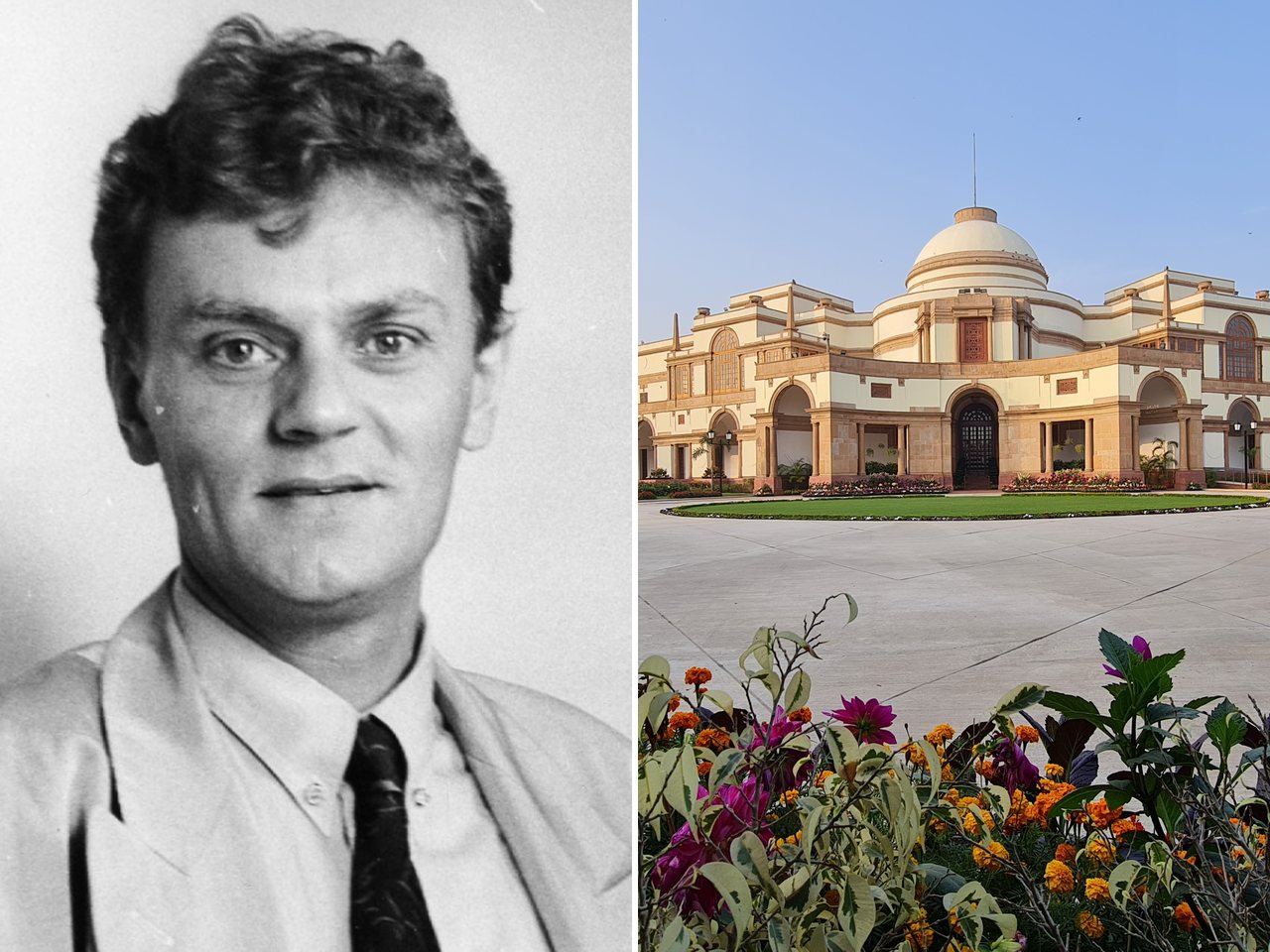 Polish Prime Minister Donald Tusk and Hyderabad House, New Delhi (file photos)