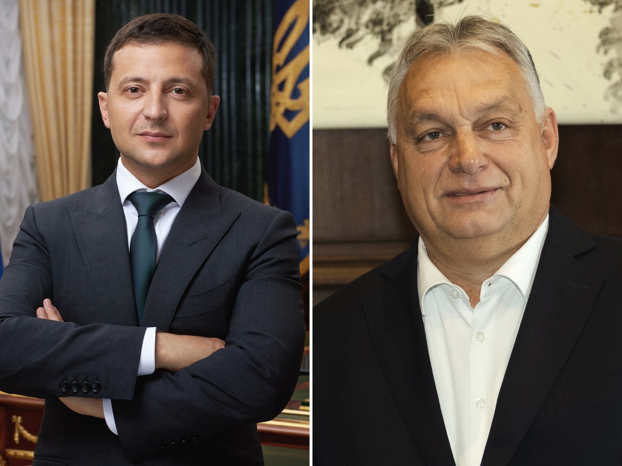 Ukrainian President Volodymyr Zelenskyy and Hungarian Prime Minister Viktor Orbán (file photos)