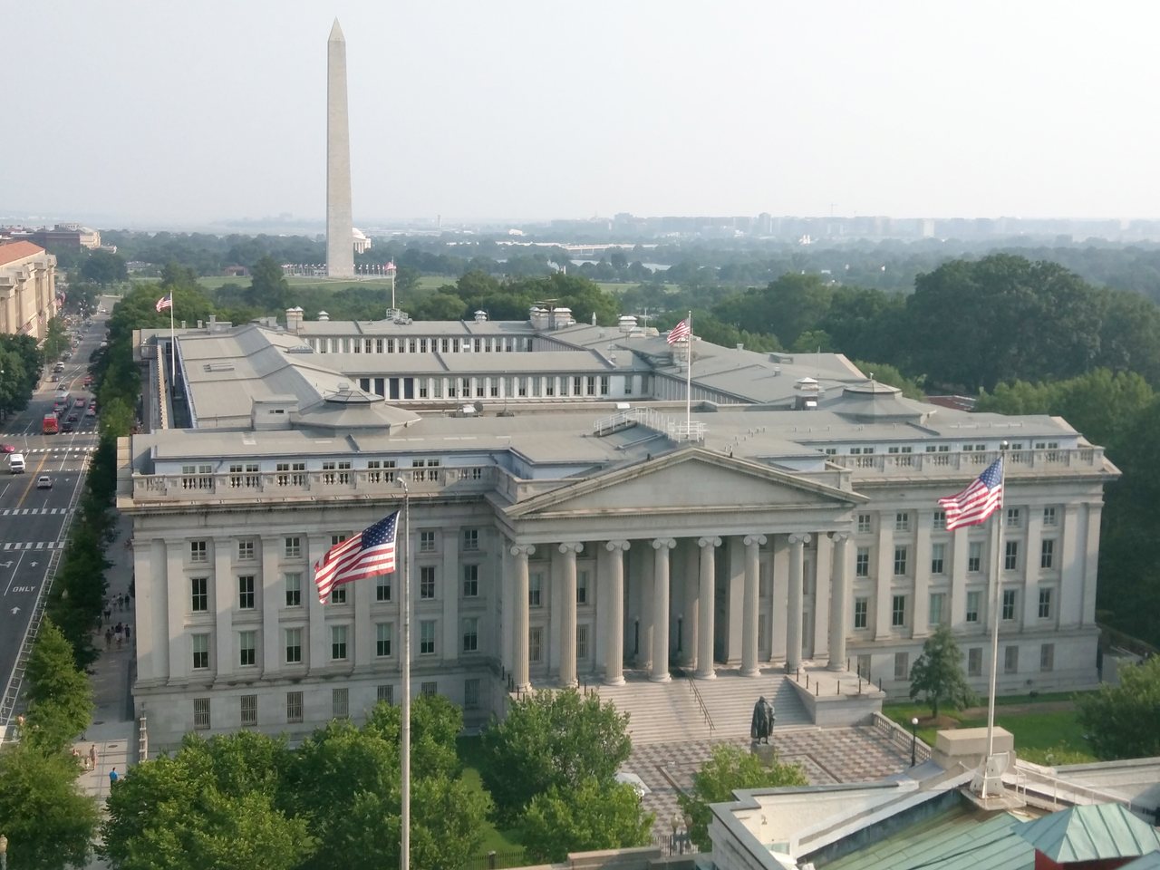 The US Treasury Building in Washington (file photo)