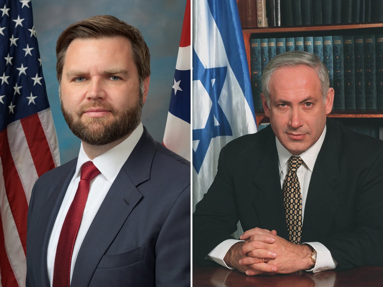 US Vice-President JD Vance and Israeli Prime Minister Benjamin Netanyahu (file photo)