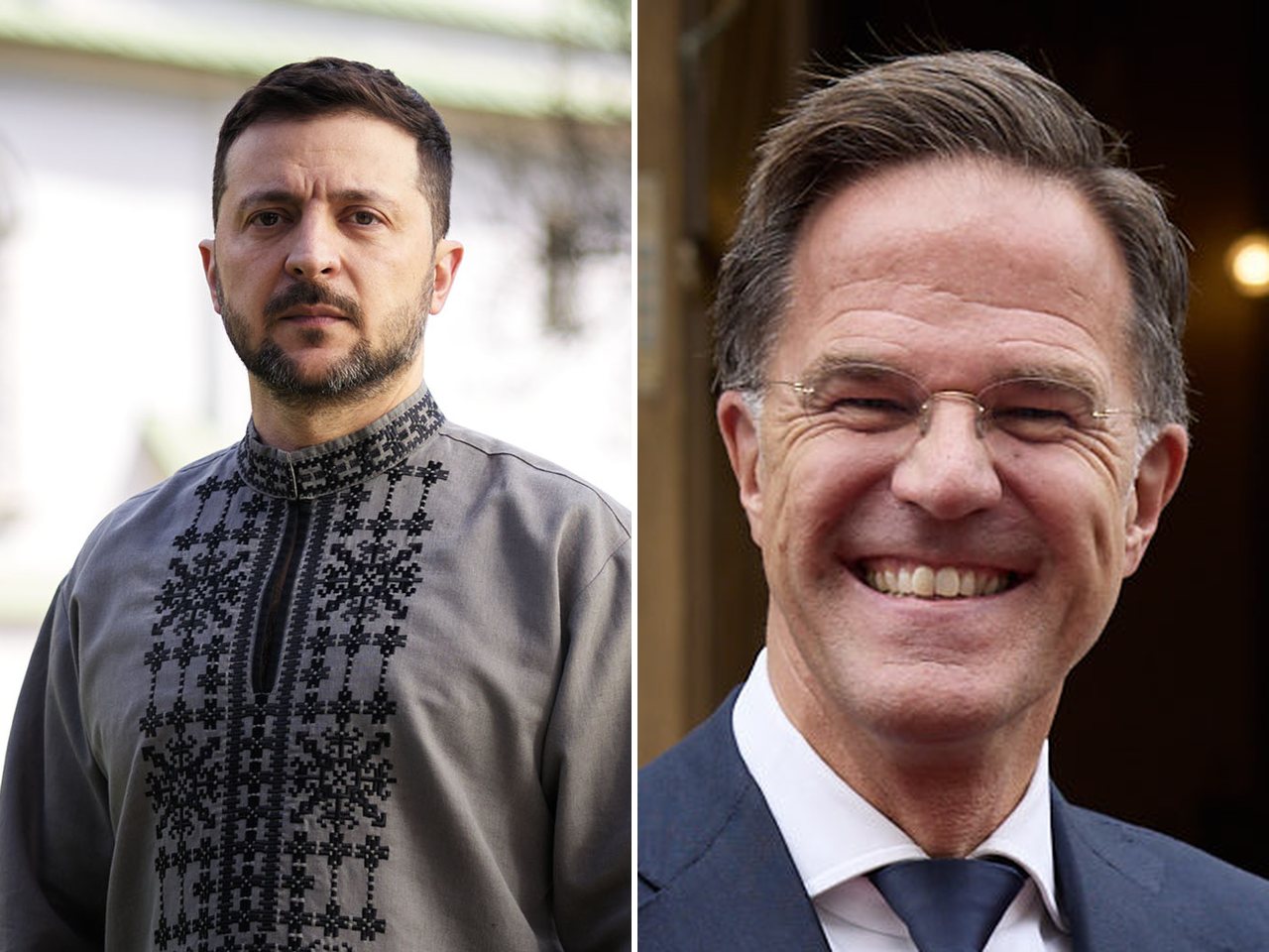 Ukrainian President Volodymyr Zelenskyy and NATO Secretary General Mark Rutte (file photos)