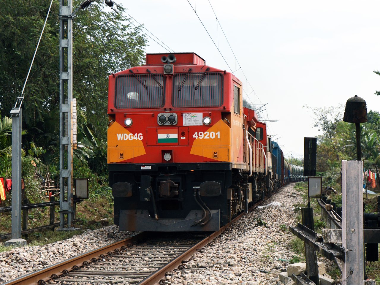 An Indian Railways freight locomotive