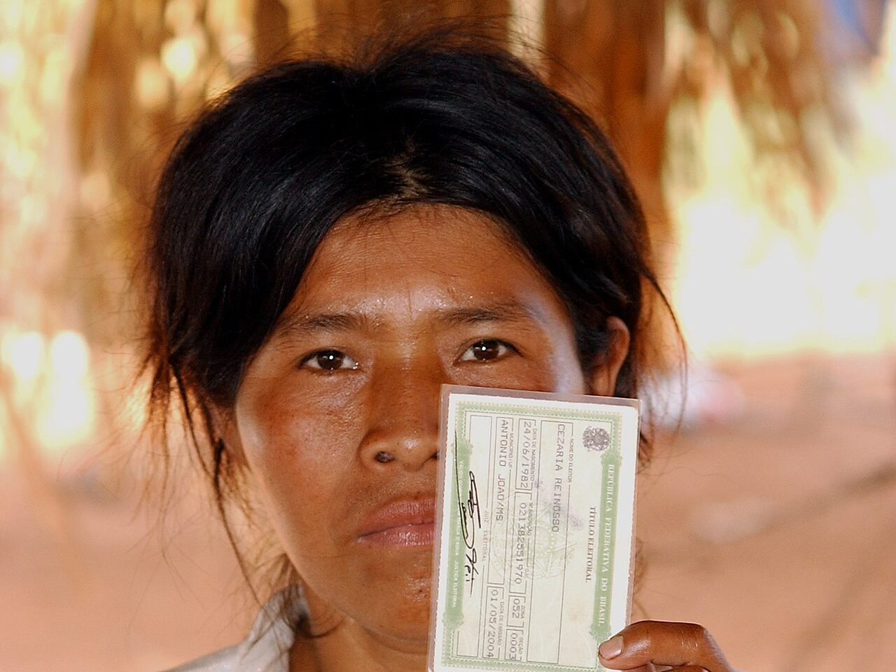 An Indian electoral photo identity card