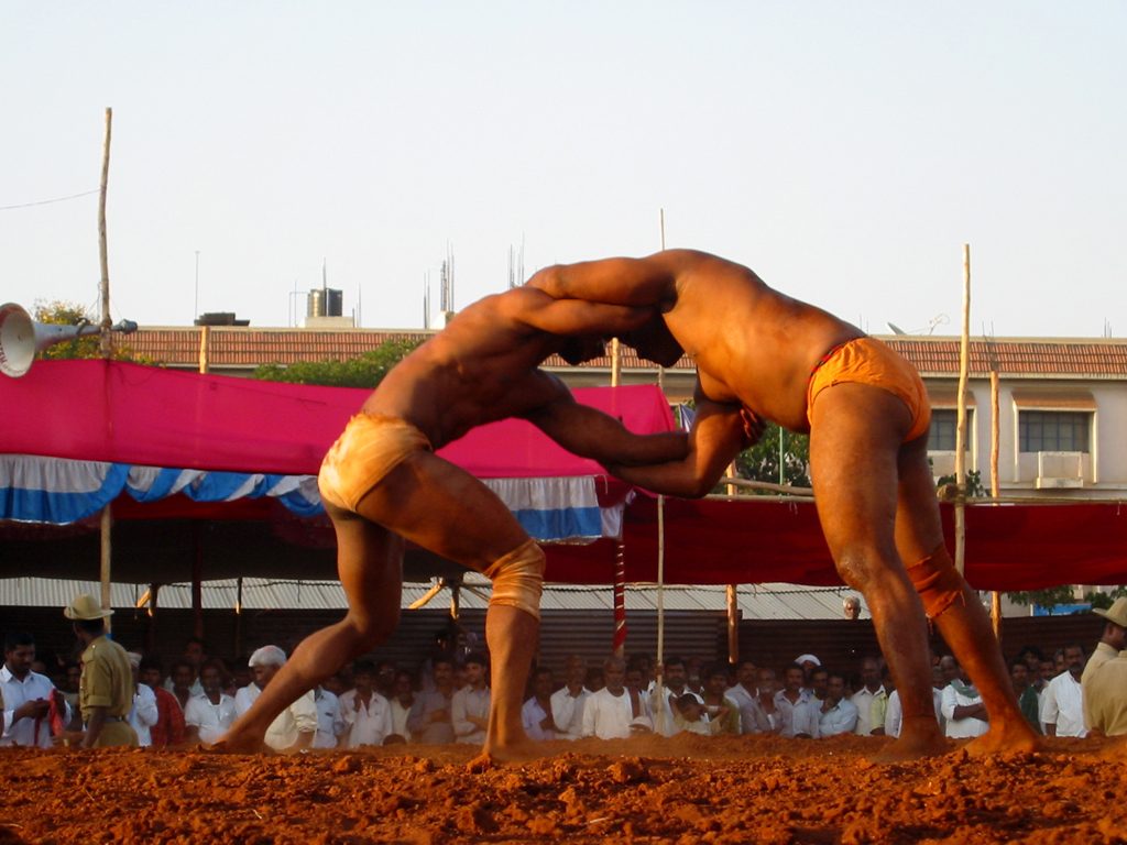 Wrestlers in a bout (file photo)